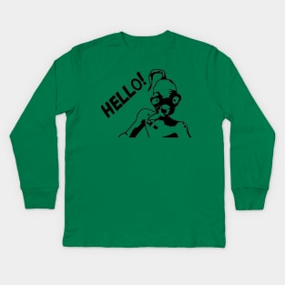 Abe Oddworld Hello Kids Long Sleeve T-Shirt